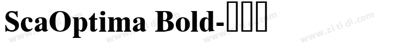 ScaOptima Bold字体转换